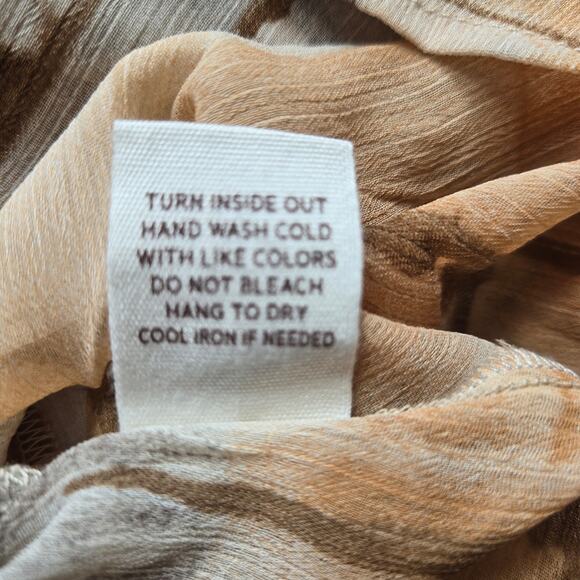 NWT Blu Pepper Womens Y2K Sheer Peasant Babydoll Top M Abstract Sweetheart - Picture 9 of 11